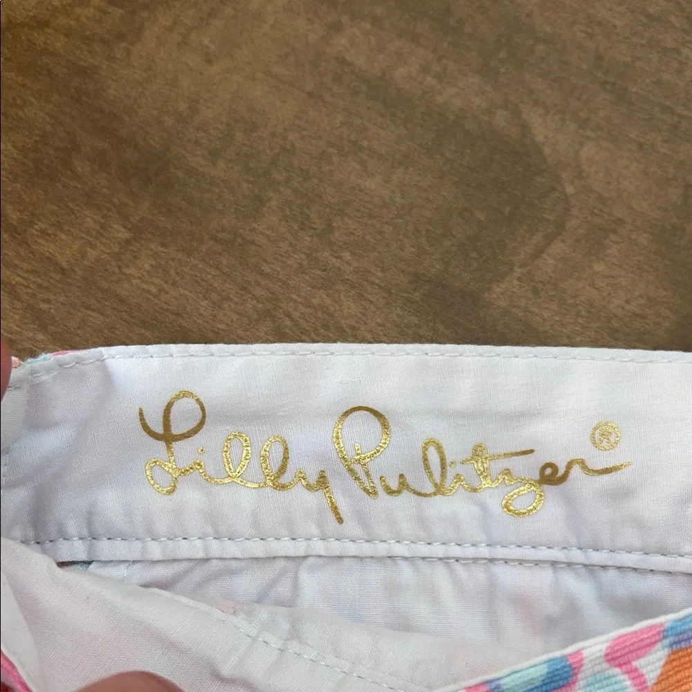 Lilly Pulitzer Pink Pout Bubbly Buttercup Scalloped Shorts Size 16 Resortwear II